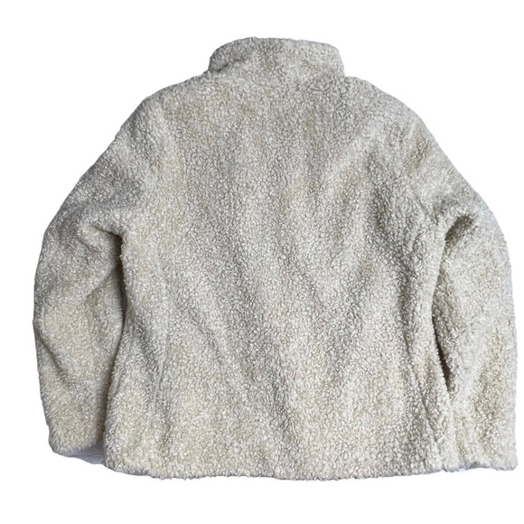 Pendleton Teddy Jacket Womens Fuzzy Soft Full Zip Sherpa Coat Off White SZ Large - Picture 6 of 9